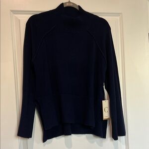 Cyrus Women's Navy Turtleneck Sweater